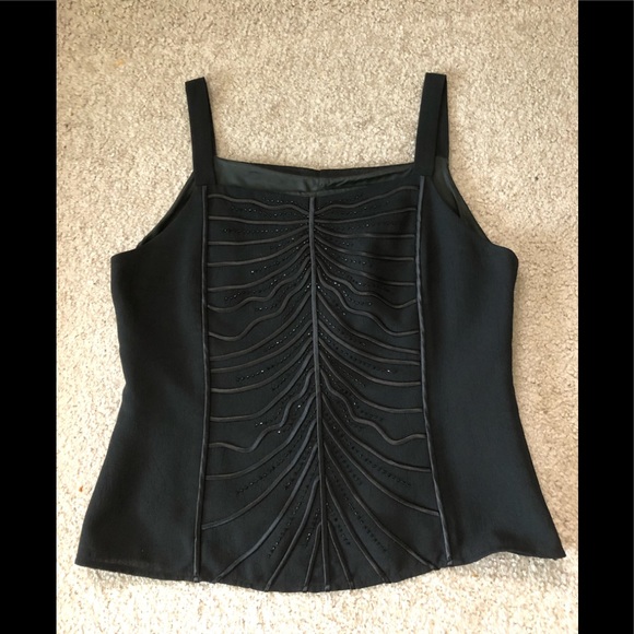 Eva Polini Couture Black Embroidered Jeweled Blazer & Top Sz 16  Lot of 2 items - Picture 8 of 16